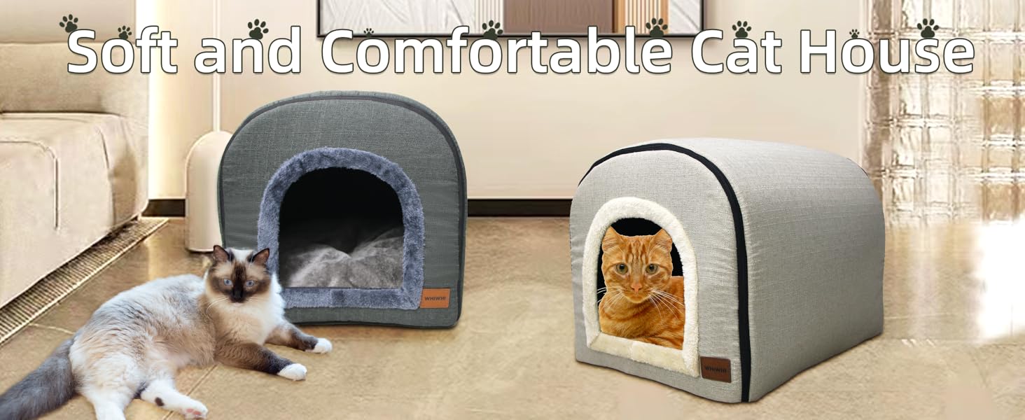 Кігтеточка-будиночок для котів з плюшем, 50x42x42 см, темно-сірий