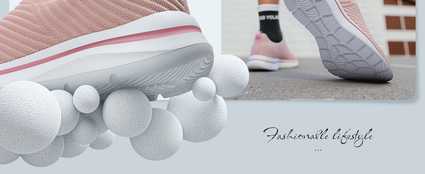 Сліпони жіночі: зручні кросівки для ходьби, занять фітнесу та джогінгу (2630 D Рожевий, 40 EU)