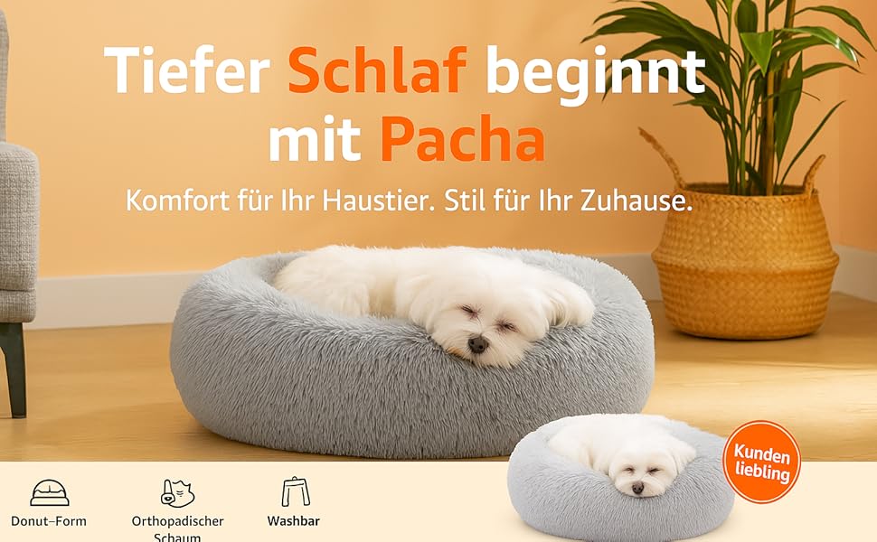 Кругле ліжко для собак та котів Flamingo, м'яке, з подушкою, діаметр 55 см, рожеве, 55x55x12 см