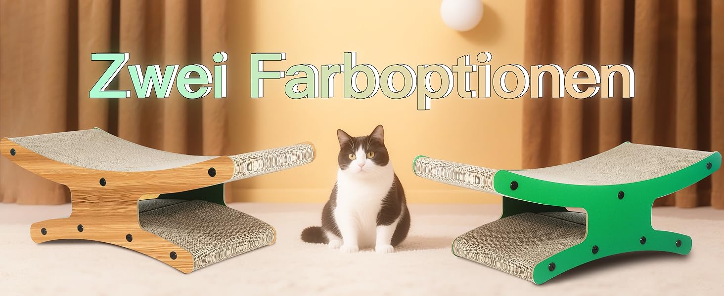 Котяче дряпальний комплекс з будиночком - XL дряпка з картону для кішок 56x26x20 см - Міцне ліжко-дряпка, місце для відпочинку з іграшкою, дерево