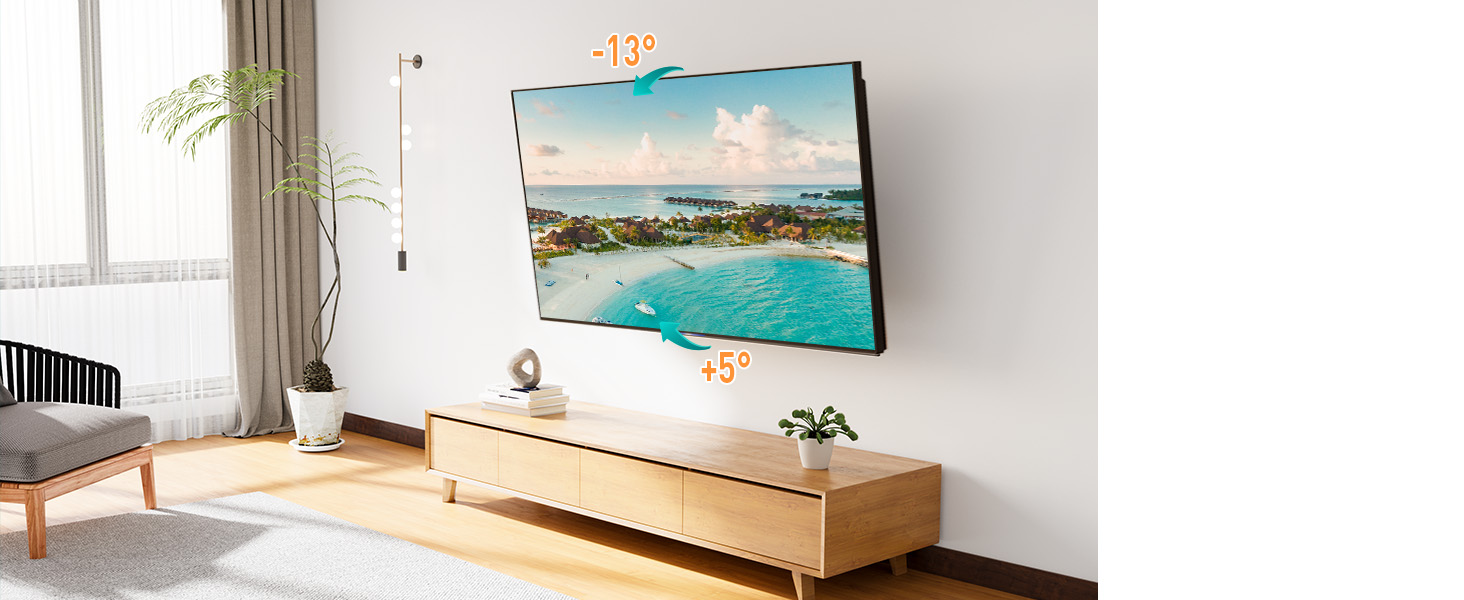 Настінна кріплення для телевізора ELIVED EV015 - 37-84 дюймів, LED, LCD, OLED, Plasma, рухливе, до 45кг, VESA 600x400 мм