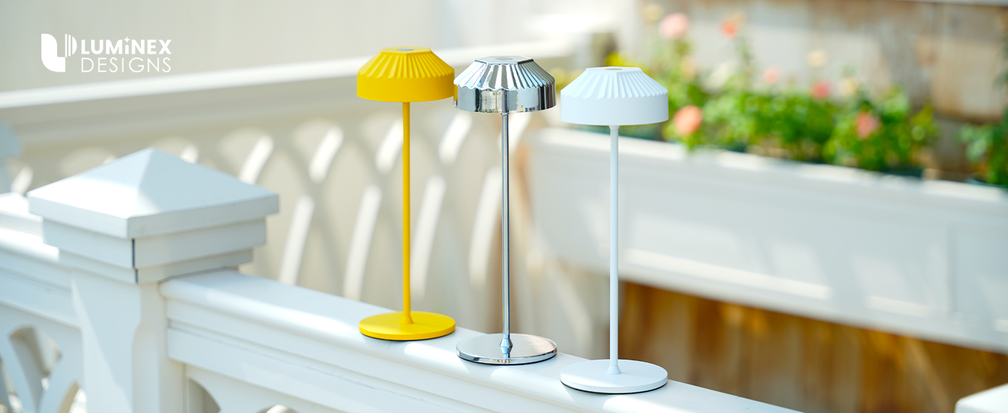 Світлодіодна настільна лампа бездротова LED для вулиці та дому, димована, з акумулятором 5200mAh, водонепроникна IP54, чорна