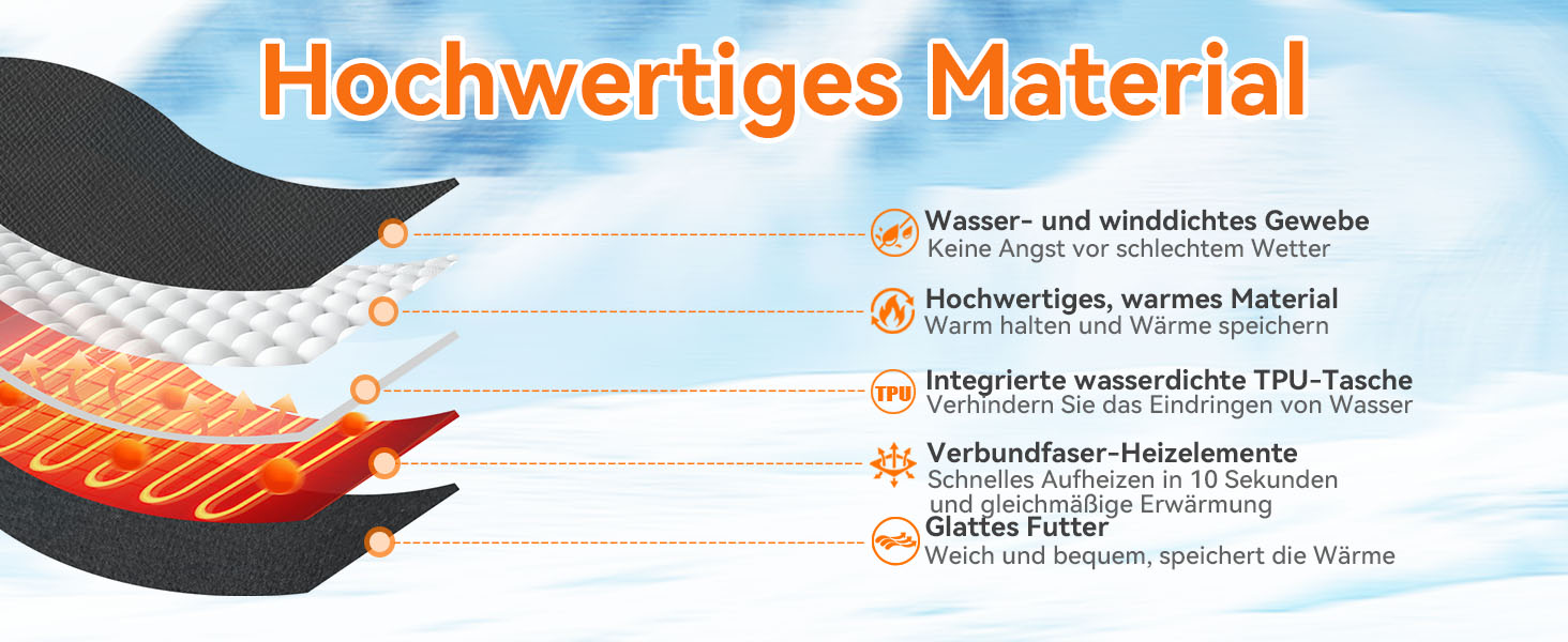 Електричні гріючі рукавички для чоловіків та жінок, з акумулятором 2600mAh, 3 режими нагріву, водонепроникні, чорні