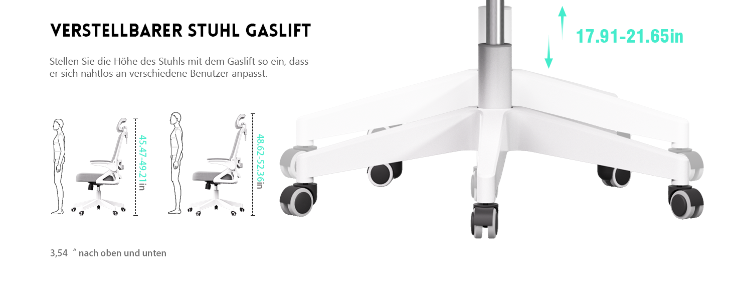 Ергономічне крісло для офісу та геймінгу з регульованими підлокітниками, широке сидіння