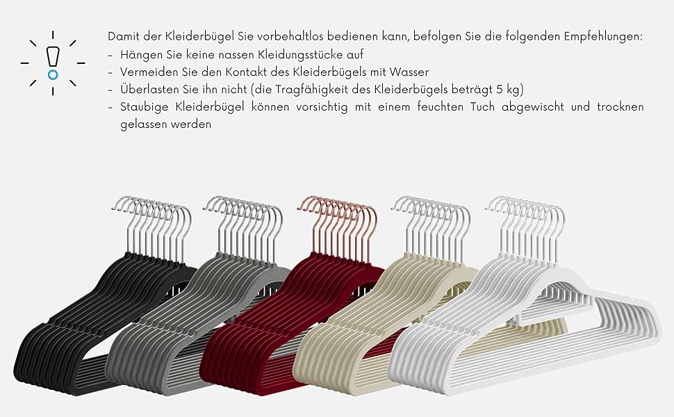 Набір вішалок для одягу OGIVO, 50 шт. - чорні, з антиковзаючою поверхнею, для краваток та сорочок