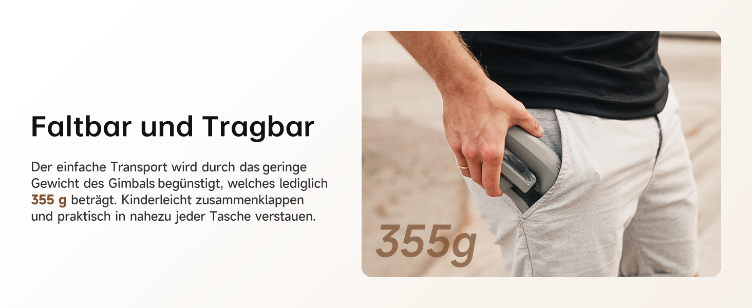 Rollei Steady Butler Mobil 3 SE: Gimbal для смартфонів з 3-осьовою стабілізацією, 280г, керування через додаток, сумісний з iPhone та Android