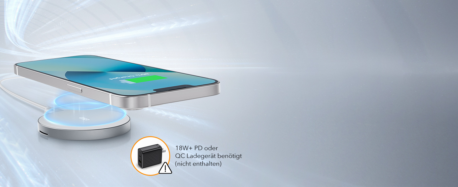 Бездротовий зарядний пристрій ESR MagSafe з підставкою для iPhone 17/16/16 Pro/16 Pro Max/15/14/13, AirPods 4/3/2 Pro, з кабелем 1.5м, білий (без адаптера живлення)