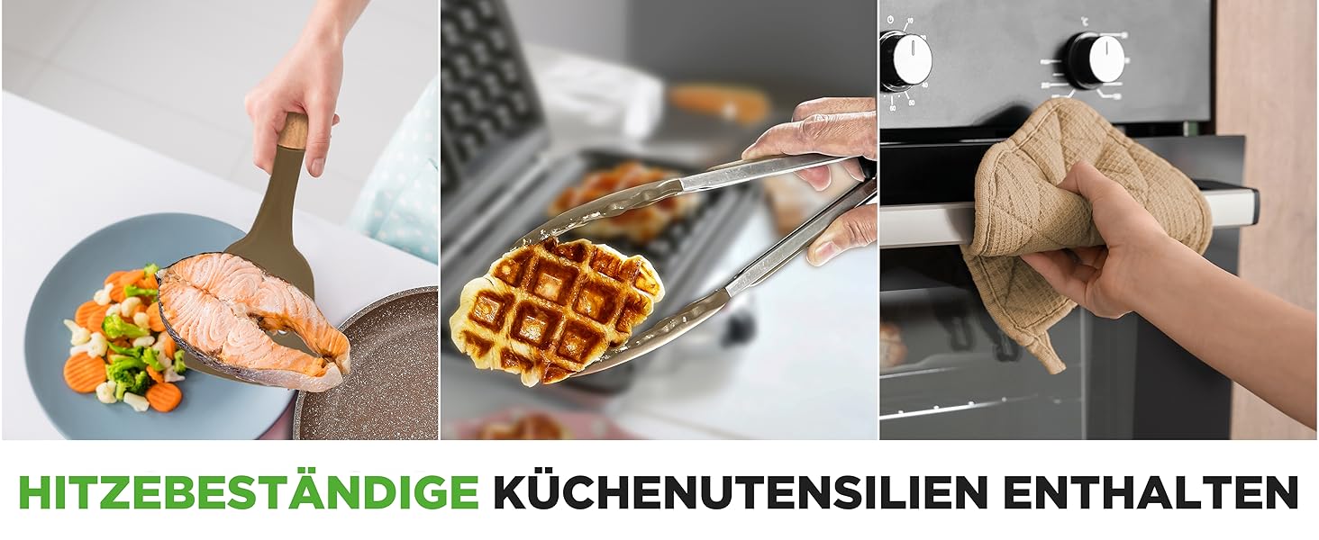 Набір посуду NutriChef Сандбраун 22 предмети з антипригарним мармуровим покриттям: сковороди, каструлі, кухонні прилади, форма для випічки, рукавиці, для індукційних плит, посудомийна машина