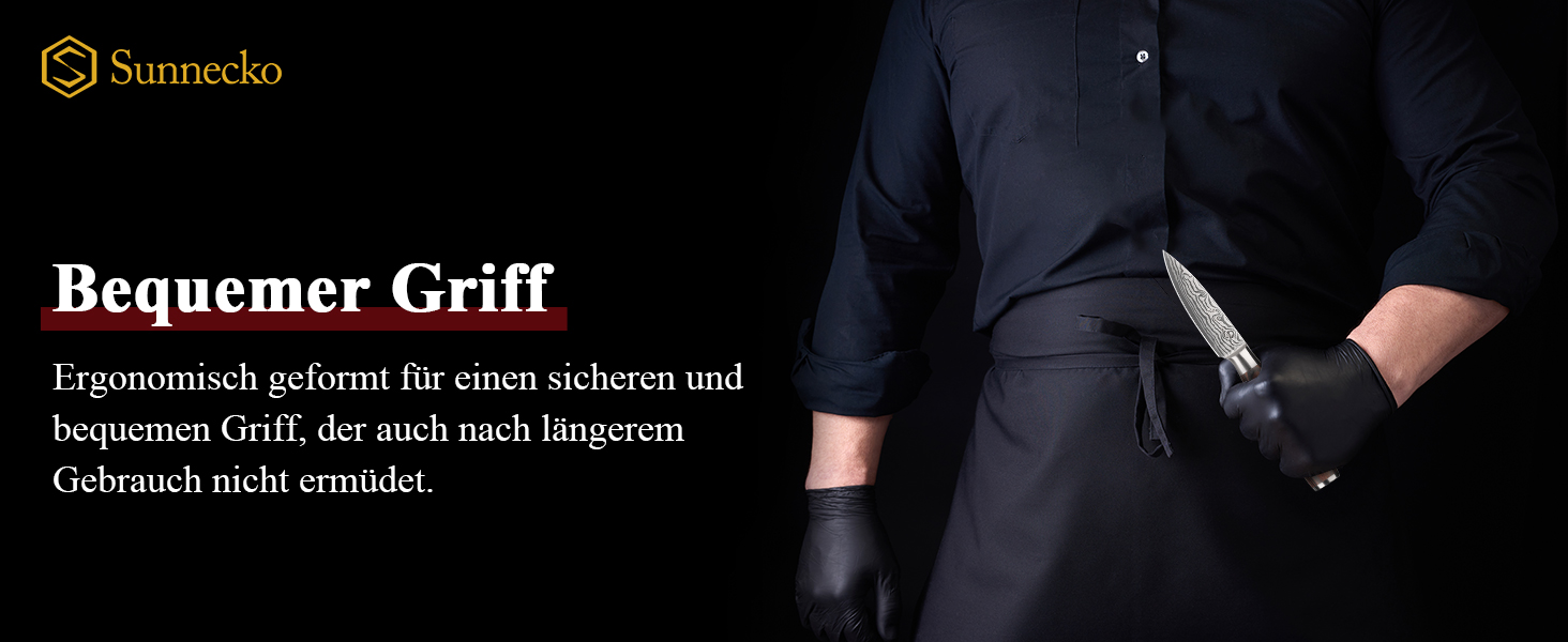 Ніж Sunnecko 9см для овочів та фруктів: універсальний кухонний ніж зі зручною ручкою з нержавіючої сталі