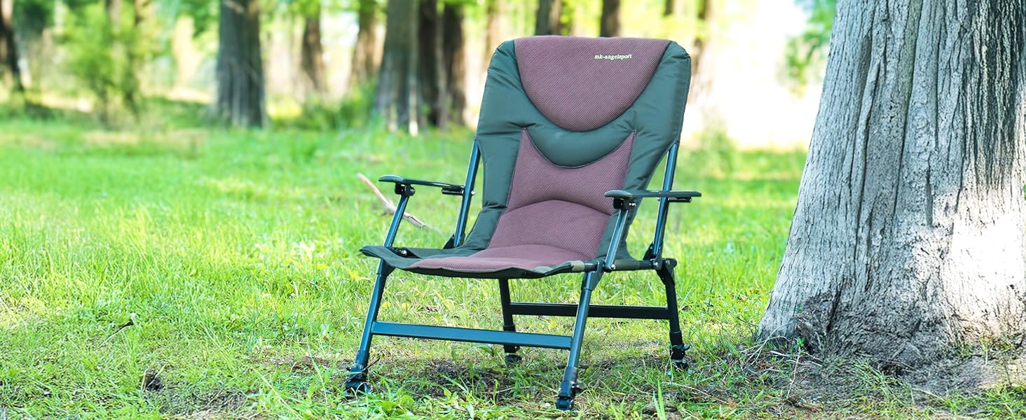 Крісло для риболовлі MK Angelsport 5 Seasons Pro Carpchair – зручне, розкладне, регульоване, до 130 кг