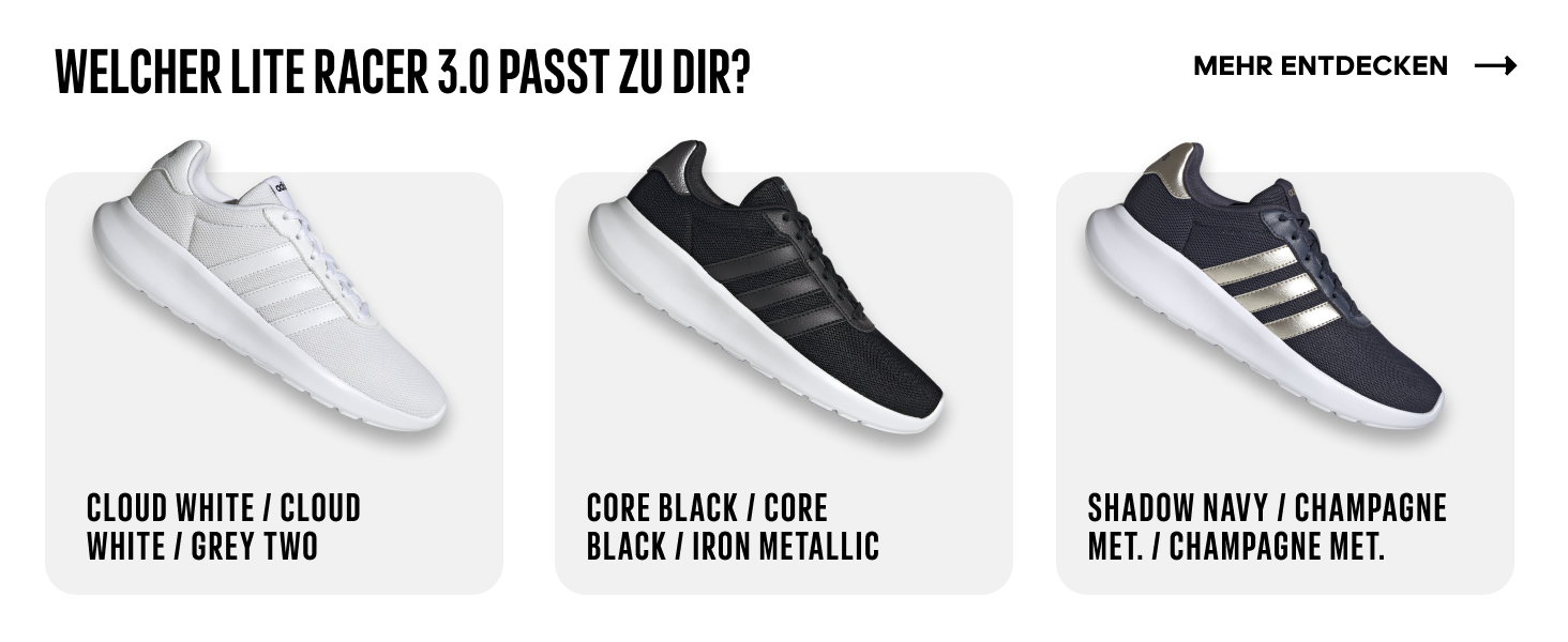 Кросівки Adidas Lite Racer 4.0 чоловічі, 43 1/3 EU, чорний/сірий