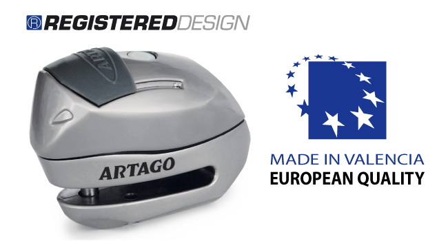 Замок на гальмівний диск Artago 24S.6M з сигналізацією 120 дБ, для мотоцикла, смарт, діаметр 6 мм