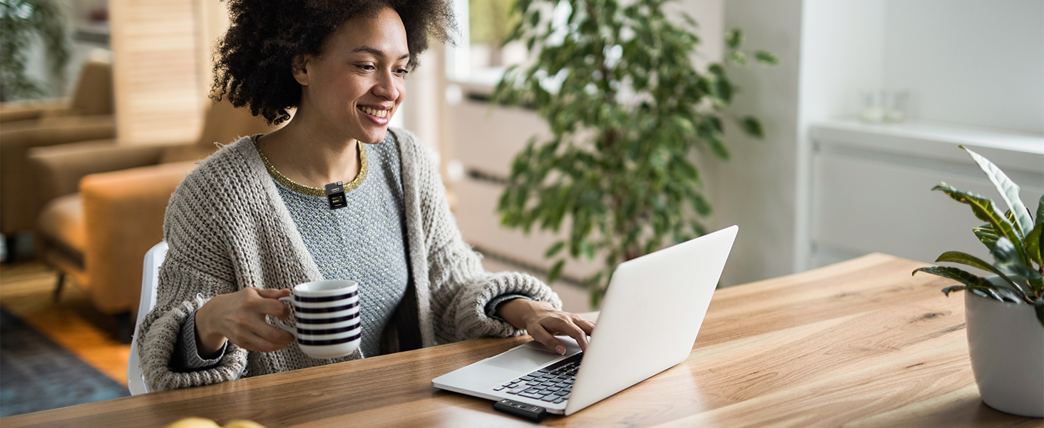 COMICA BoomX-DUC2: Бездротовий мікрофон для смартфона та ноутбука (USB-C) - ідеальний для влогів, подкастів та стрімінгу