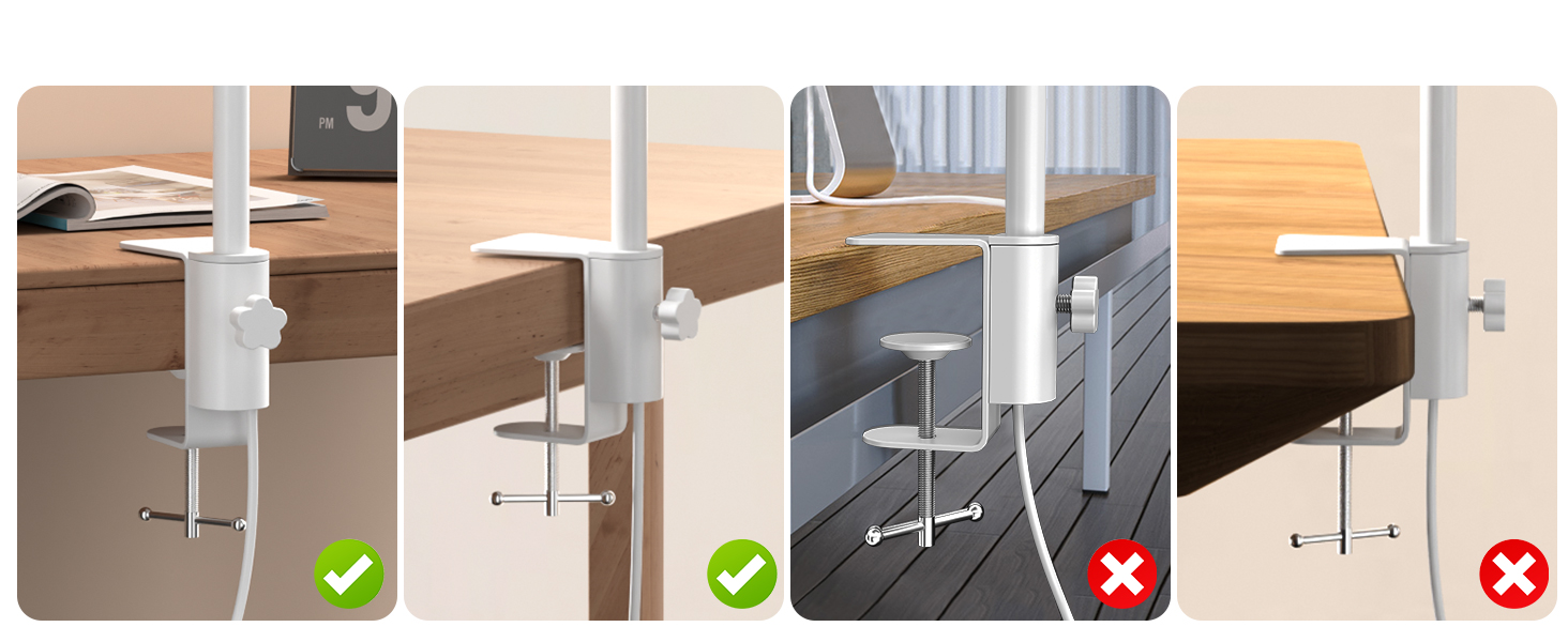 LED настільна лампа EppieBasic 24W з регулюванням яскравості, 80см, з кріпленням, захистом для очей, гнушим шийкою, для офісу, монітора, робочого місця, з таймером, чорна