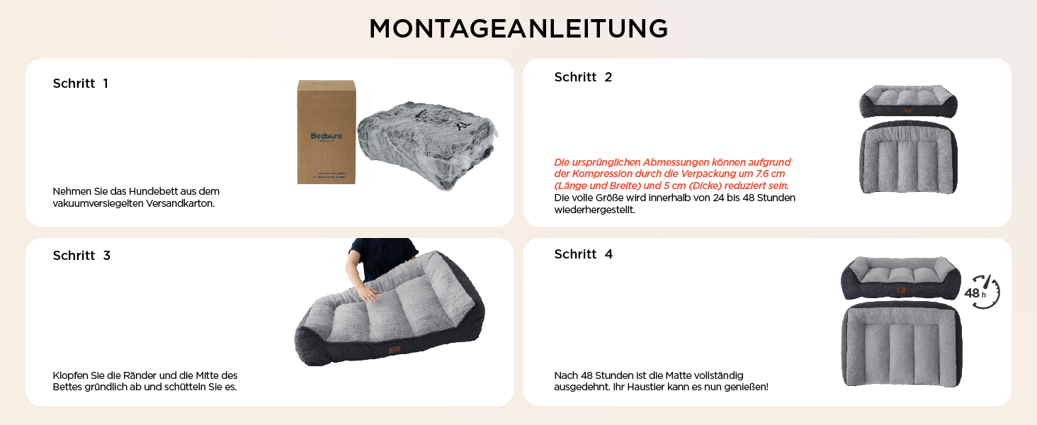 BEDSURE Лежанка для собак великих порід - 106x76 см, товста, з водонепроникною наволочкою, антиковзаюча, з м'якого плюшу Sherpa, темно-сіра