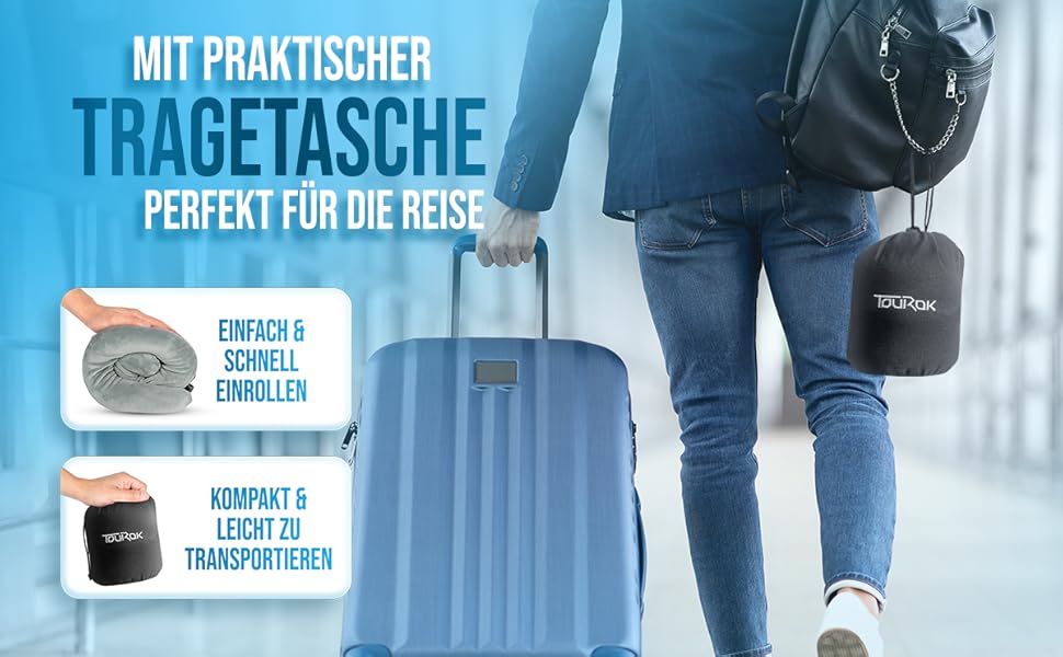 Подушка для шиї у літак з додатковою подушкою – Memory Foam, автомобіль – регульована підтримка шиї, для дорослих, сіра