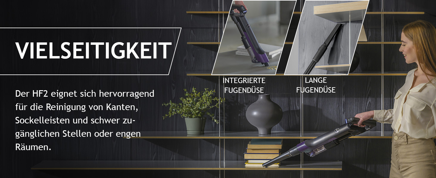 Бездротовий пилосос Hoover HF1 Plus: акумуляторний, з LED-підсвічуванням, HEPA-фільтр, для алергіків, 45 хв роботи