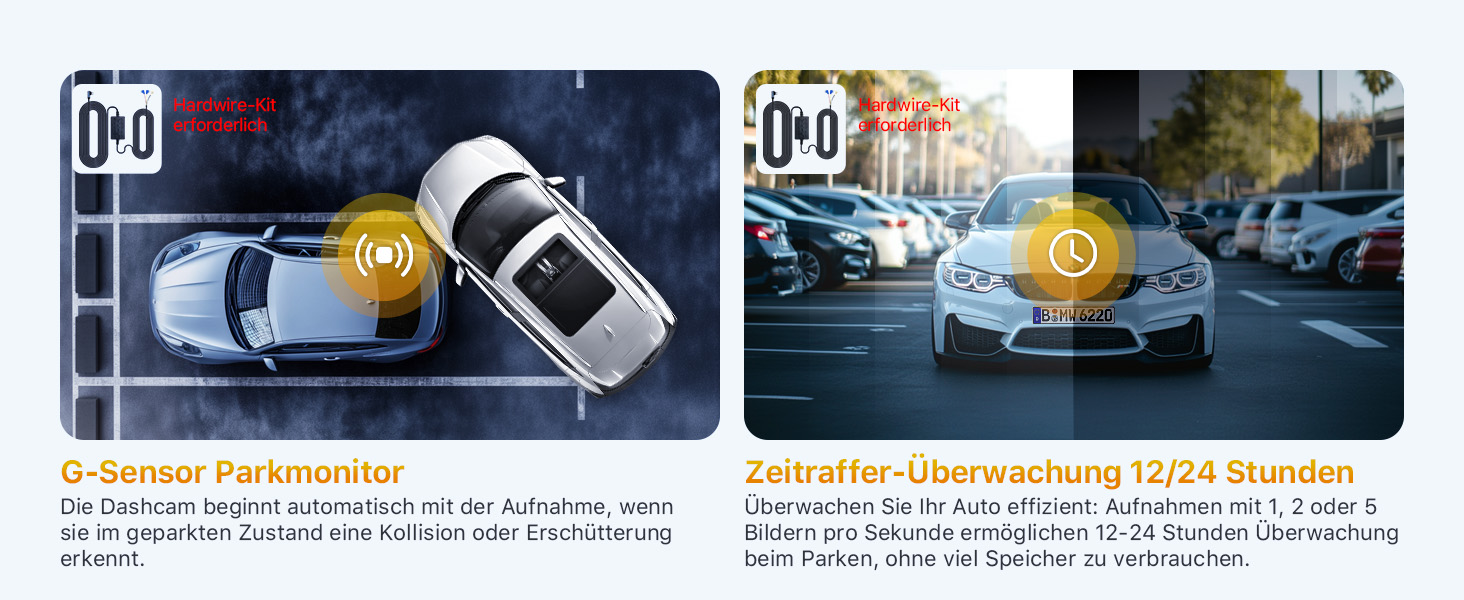 Відеореєстратор GKU 3-камерний, 4K+1080P+1080P, GPS, WiFi, IPS-дисплей 3