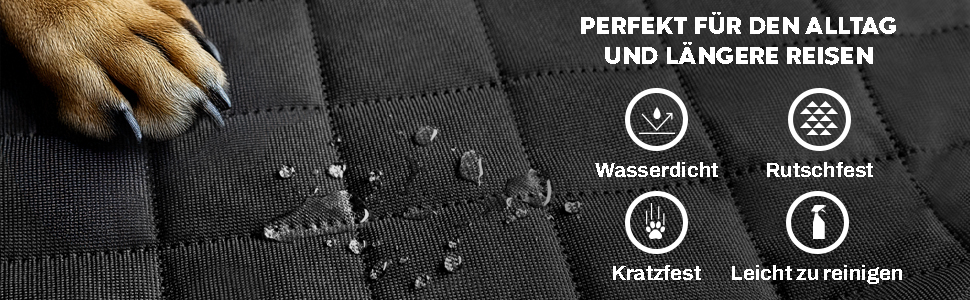 Захист для заднього сидіння автомобіля для собак Hainberger: водовідштовхувальний, анти-царапин, з боковим захистом та віконцем, 137x147 см