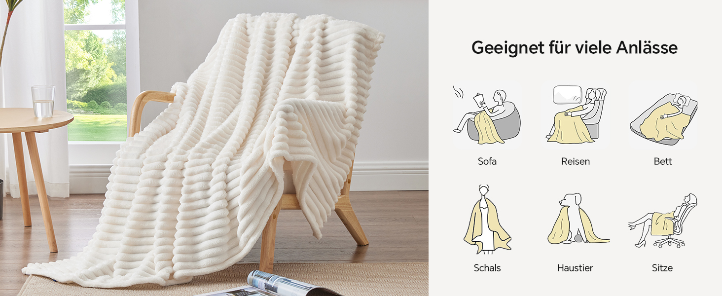 Чорна флісова ковдра BEDELITE 125x150 см - м'яка та тепла для дивана, декору та відпочинку