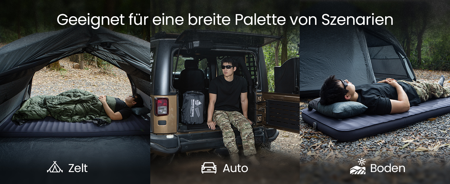 Надувний матрац OneTigris Dreamstar самонадувний (70x198 см) сірий для кемпінгу, подорожей та автомобіля