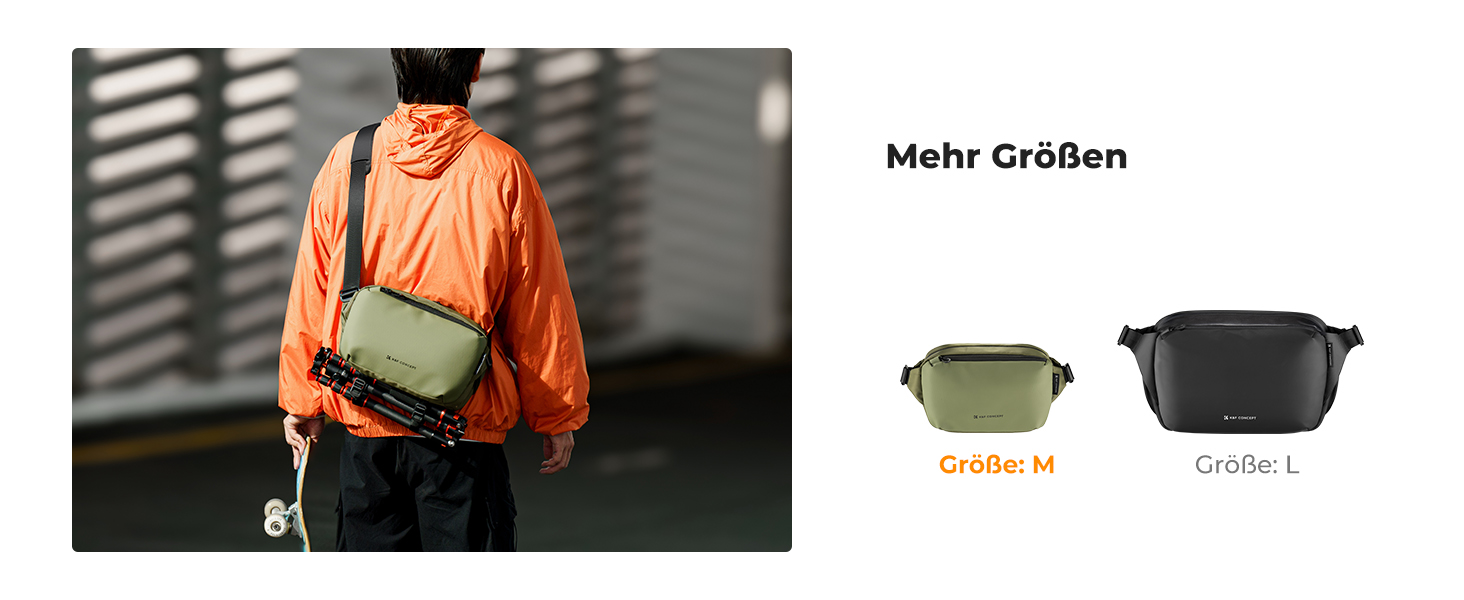 Рюкзак для камери K&F CONCEPT, сумка через плече, квадратна сумка для фотографів, сумісний з Canon/Nikon/Sony/DJI Mavic, зелений (M)