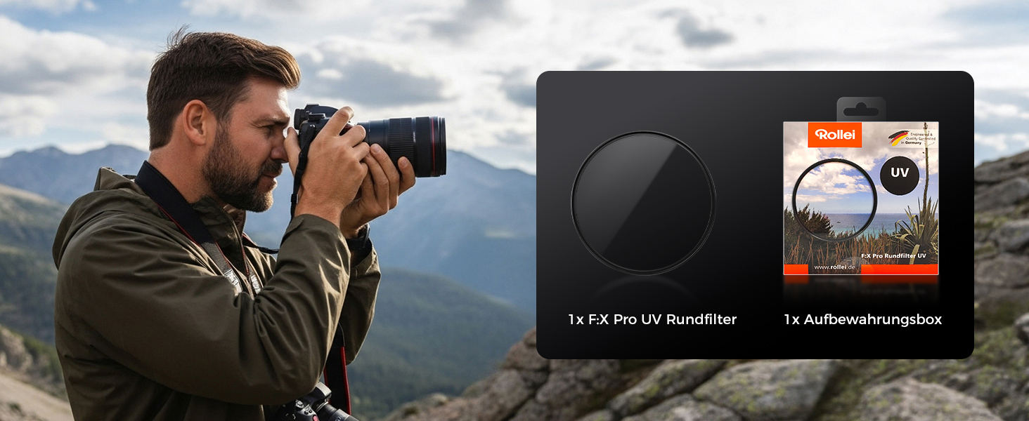 Фільтр Rollei F:X Pro Круглий (77 мм, UV) - фільтр для об'єктивів з високою точністю кольору та відсутністю відблисків