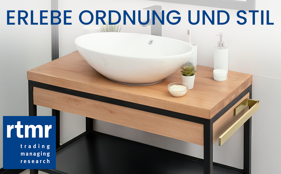 Настінна полиця для рушників rtmr, з кріпленням для свердління, преміум-якість, з алюмінію, 38 см, для ванної кімнати та гостьового туалету