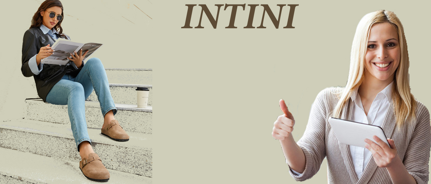 Зручні шльопанці-клоги Intini для дому, саду та пляжу. Чоловічі та жіночі, шкіряна устілка, чорний колір, розмір 36-48