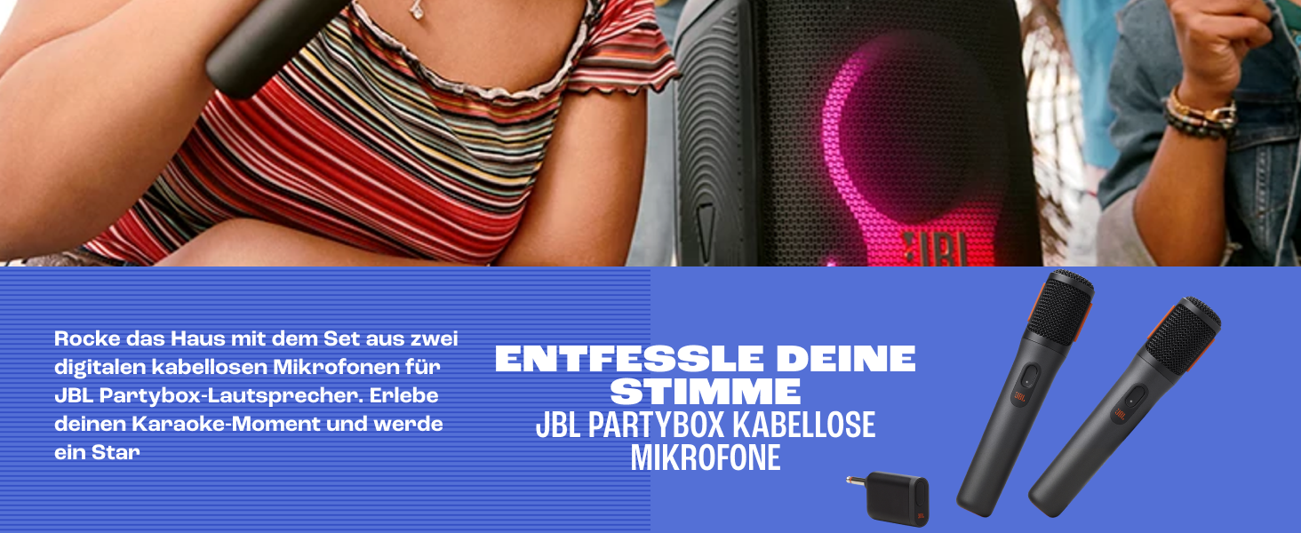 JBL PartyBox: Набір мікрофонів з вбудованим поп-фільтром – Аксесуари для караоке та вечірок