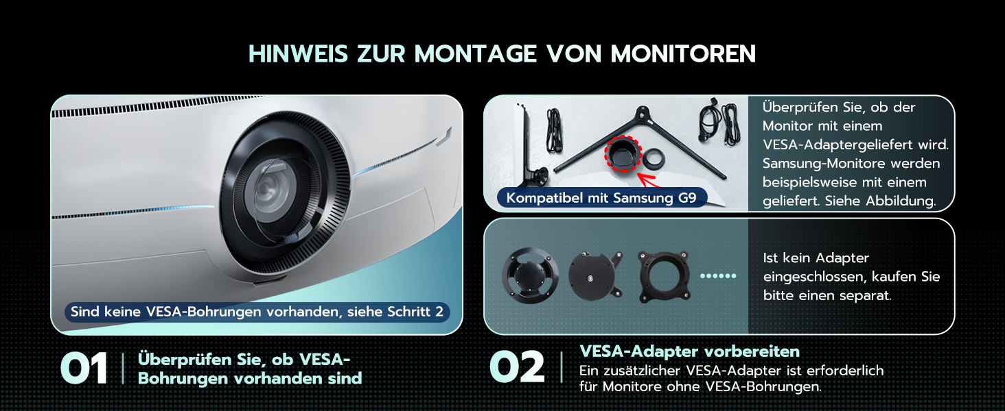 Кріплення для монітора ARES WING RGB - тримач для ігрового монітора, 17-49 дюймів, підходить для важких (20 кг) та вигнутих моніторів, регульована висота, для геймерів (білий)