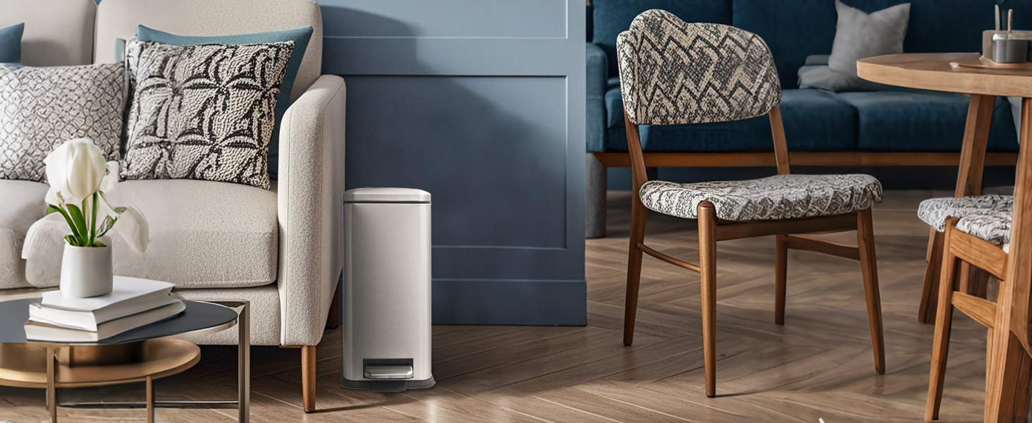 Трюмний смітник для кухні, нержавіюча сталь, 17л, з кришкою та внутрішнім відром