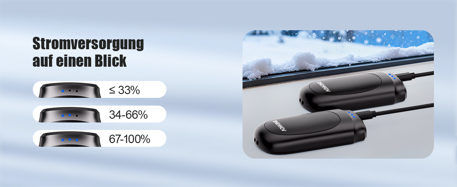 Електричний грілка для рук 2-в-1, 6000 mAh з магнітом, багаторазовий, 3 режими нагріву, USB-зарядка, компактний