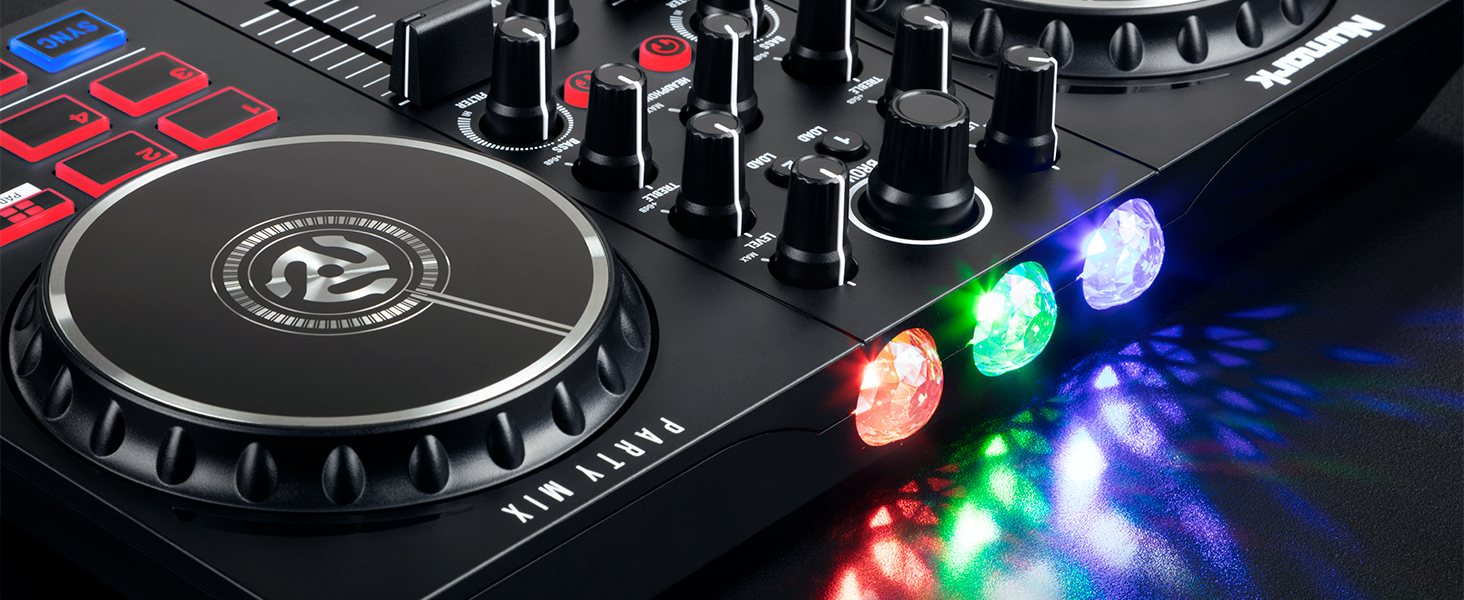 DJ контролер Numark Party Mix II з підсвіткою, 2 деки, вбудований мікшер, аудіоінтерфейс та Serato DJ Lite