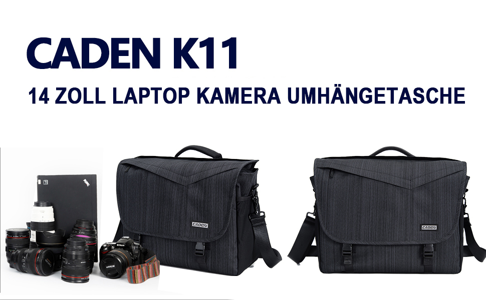 Сумка для камери CADeN, Messenger, DSLR/SLR, водовідштовхувальна, захист від крадіжок, сумісна з Nikon, Canon, Sony