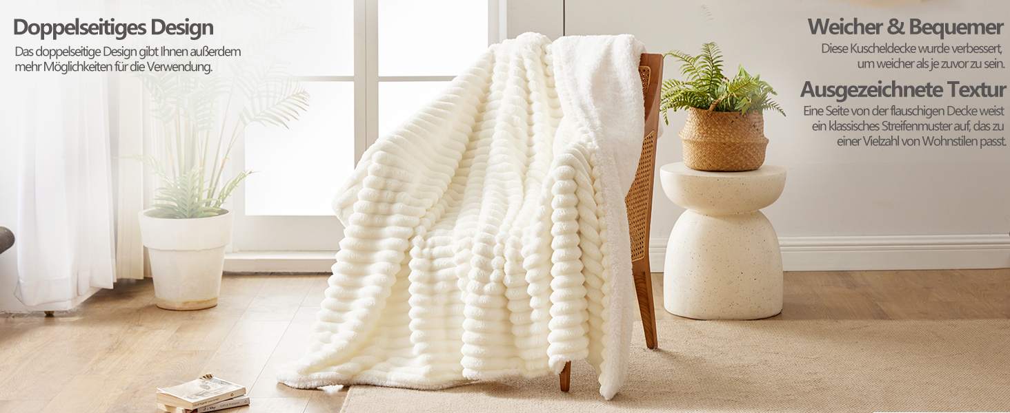 Плед WAVVE Sherpa з штучного хутра, сірий - теплий, м'який, великий (150x200 см)