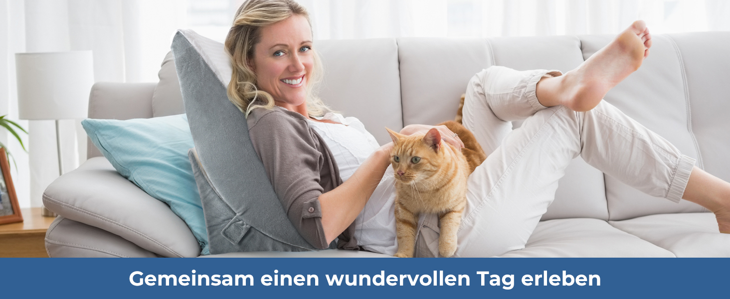 Регульоване клиновий подушник, ергономічний подушник з валиком для шиї з високощільним пінополіуретаном для ліжка та дивана. Підходить для лікування рефлюксу, апное уві сні, для читання, ігор та перегляду телевізора