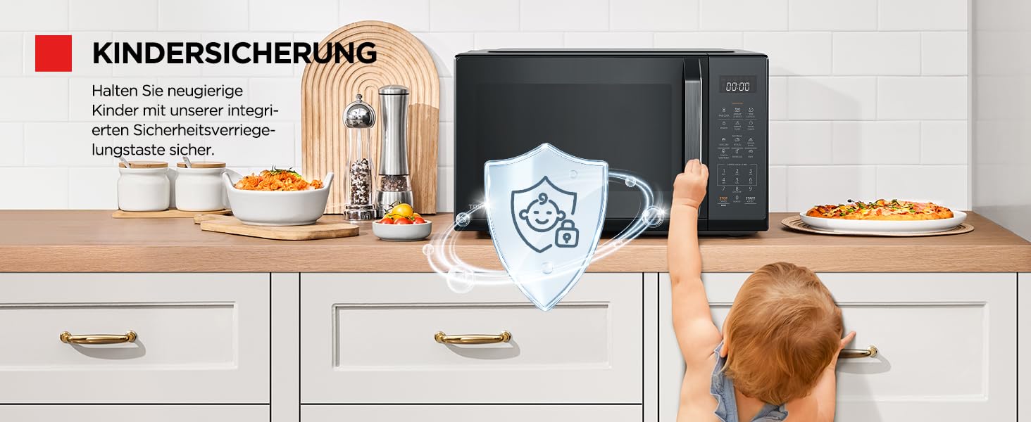 Мікрохвильова піч з грилем та конвекцією Toshiba MW3-AC26SFI(BK) 6-в-1, 26л, 1000Вт, інверторна, чорна