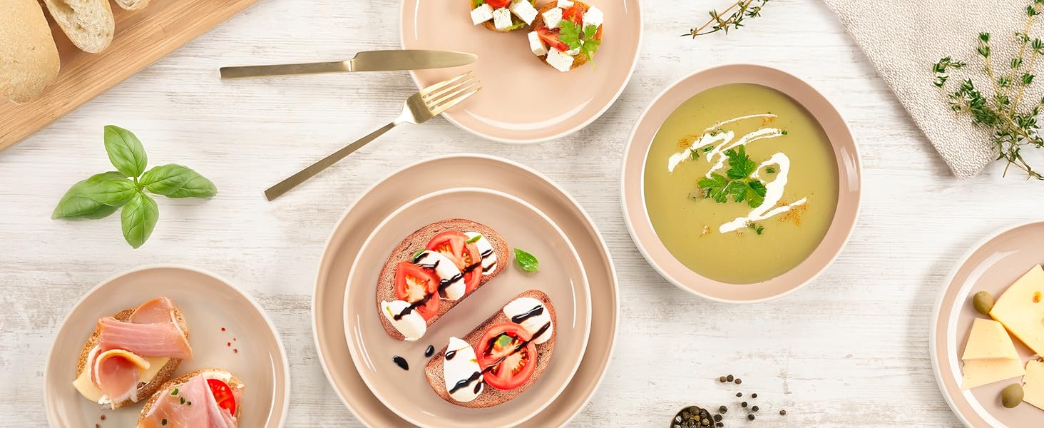 Набір кавових чашок Moritz & Moritz CAVO, 6 шт. (500 мл), кераміка, стильний дизайн з ручкою, для кави, чаю, капучино