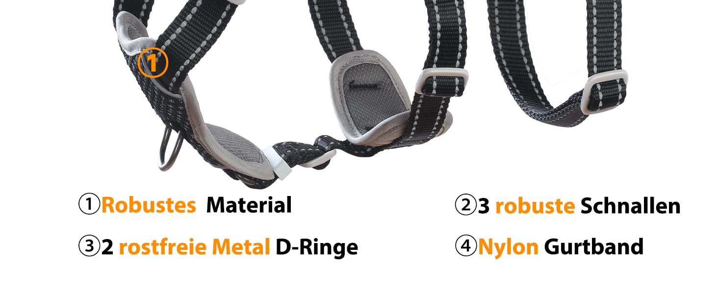 Шлейка для собак Huntboo, анти-витік, для панічних собак, світловідбиваюча, регульована, легка, чорна, розмір S, 1 шт.