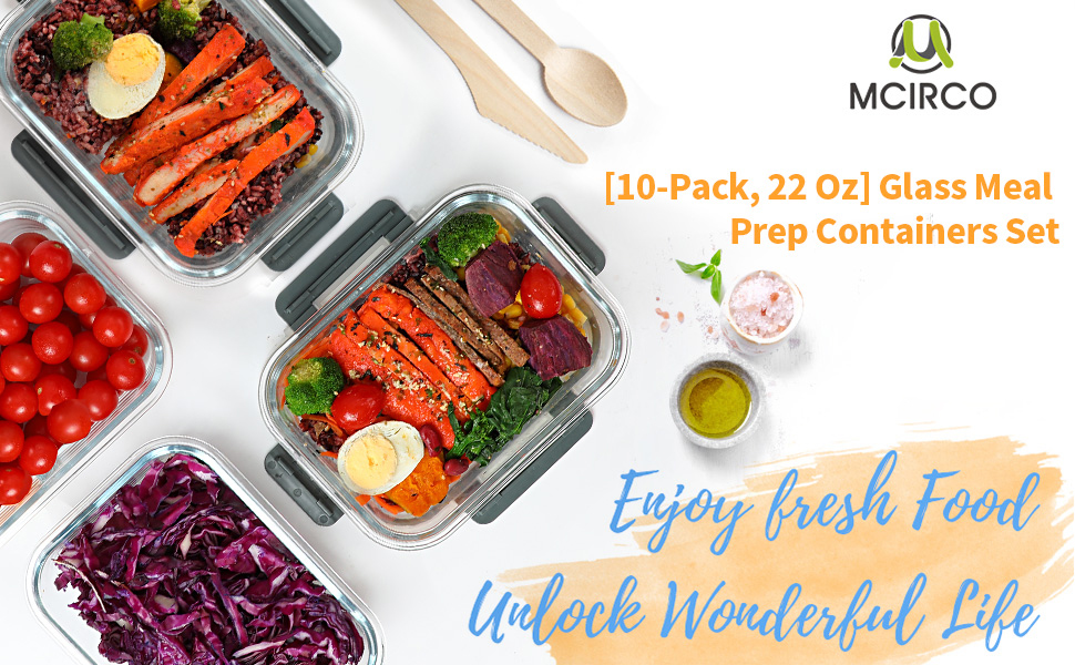 Набір контейнерів для зберігання їжі MCIRCO, 625 мл, сірий (10 шт.)