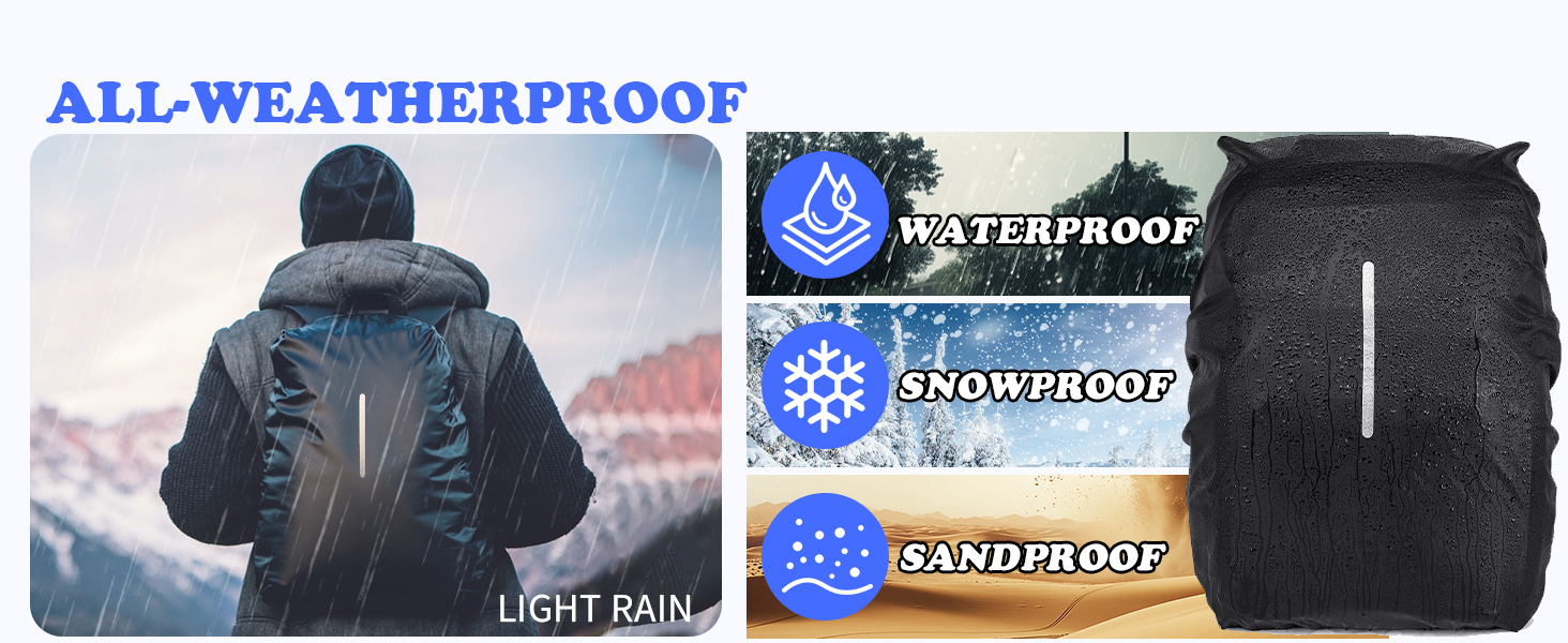 Рюкзак для камери FRETHIND: водонепроникний фоторюкзак для Canon, Nikon, Sony, дрона, об'єктива та ноутбука (з дощовиком), чорний