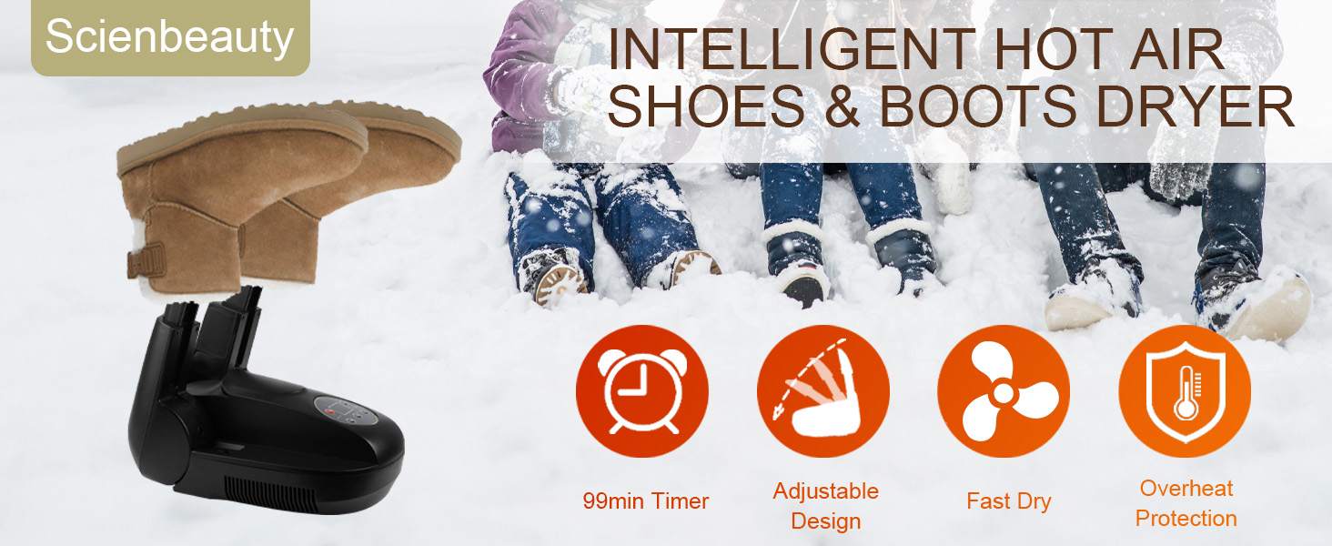 Електричний сушильник для взуття з озоном - сушильник для взуття, черевиків, рукавичок, шапок, лижних черевиків. Швидке сушіння теплом, компактний, розкладний дизайн.