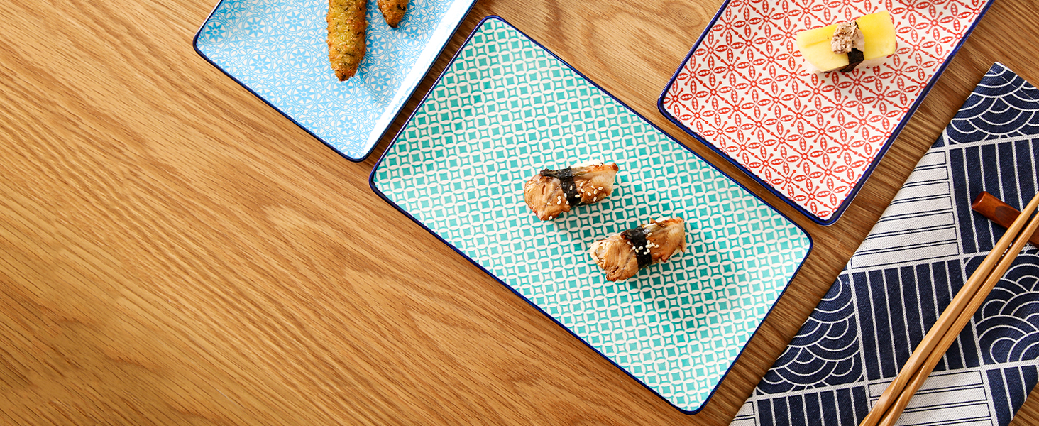 Набір сервіровочних тарілок Vancasso Macaron, 4 шт., порцеляна, 26,8 x 14,7 x 2 см