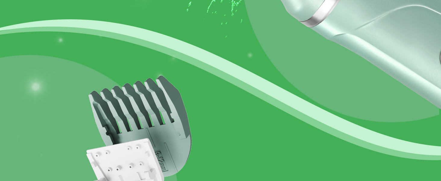 Електричний жіночий триммер 3-в-1 для тіла та обличчя, водонепроникний, зелений