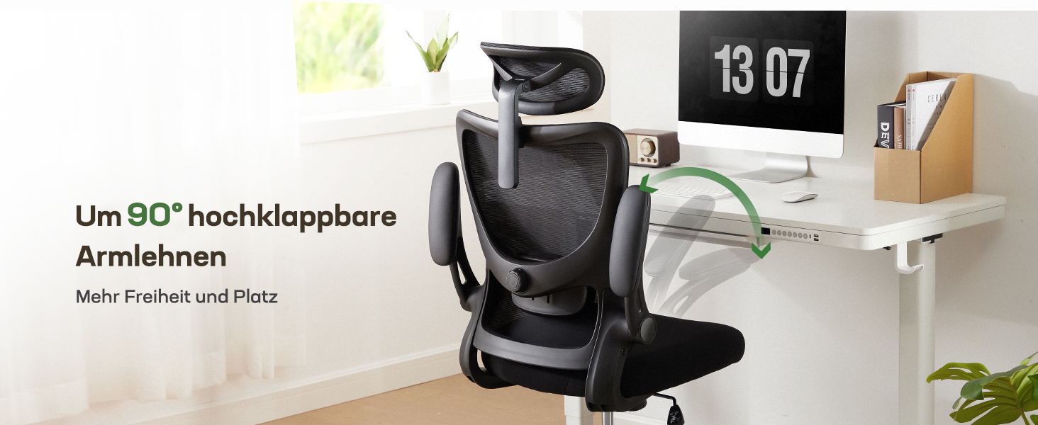 Офісний стіл Марсаїл: ергономічне крісло з регульованою поперековою підтримкою, підголівником та підлокітниками, регулювання висоти та функція гойдання, чорний