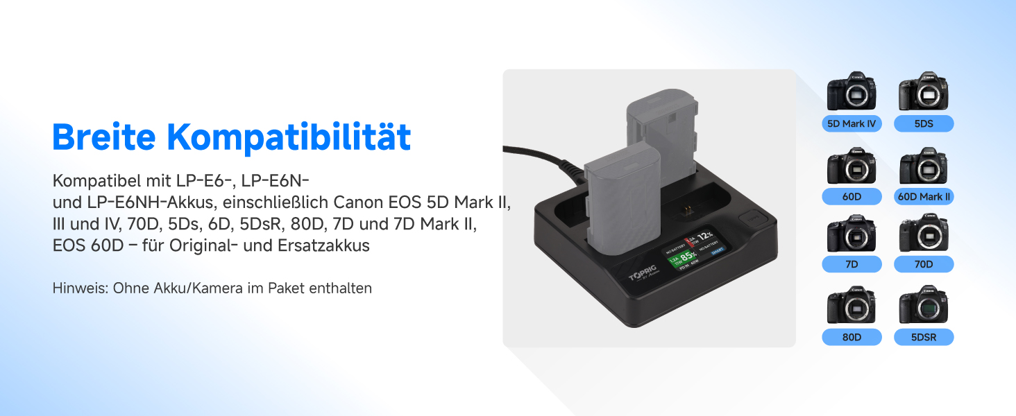 Зарядний пристрій для акумулятора Sony NP-FZ100 Toprig BC02 з USB-C PD 60W, LCD дисплеєм та моніторингом заряду