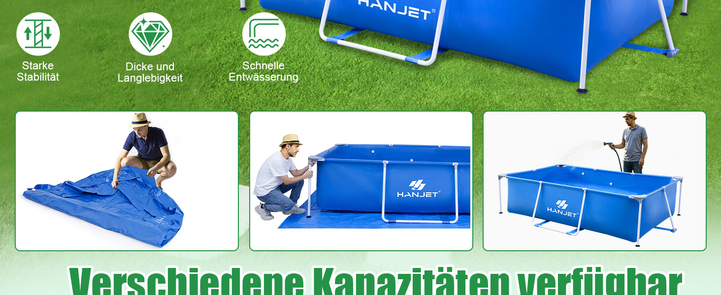 Басейн сталевий каркасний 110x110x35 см, блакитний - для саду та відпочинку