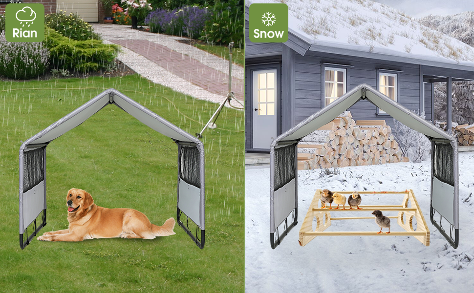 Будка для собак Outdoor 120x120x100 см, водонепроникна, сітка, сірий колір