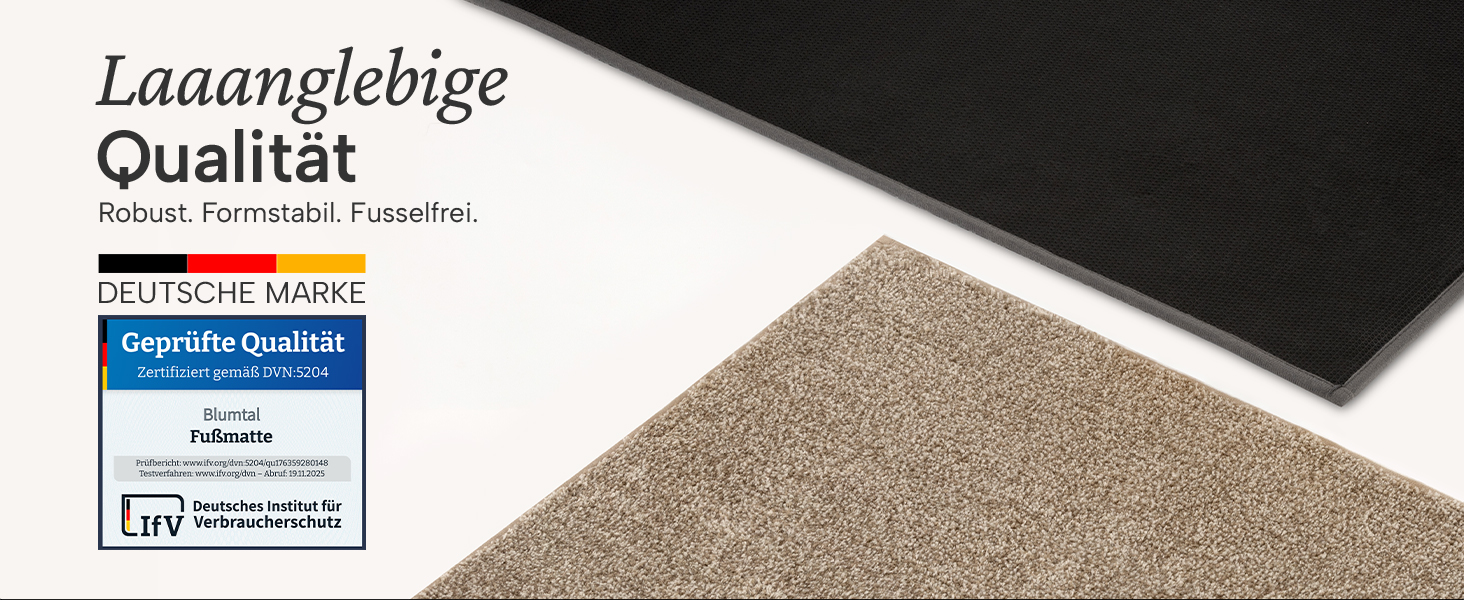 Килимок вхідний Blumtal 50x80 см, мікрофібра, протиковзний вологостійкий килим для бруду бежевий